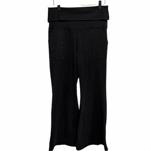 Offline by Aerie Black Flare Leg Women's Leggings Roll Down Waist Pockets